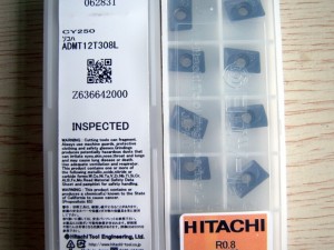 Place of Origin: Japan 
Brand Name: Hitachi 
Model Number: All model 
Material: Hard Alloy 
Usage: Thread Turning Tool 
Hardness: 60-350 
Coating: PVD/CVD 
Model: ADMT12T308L CY250